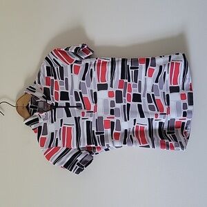 IBKUL Mock Neck 1/4 Zip Short Sleeve Golf Top Size XS